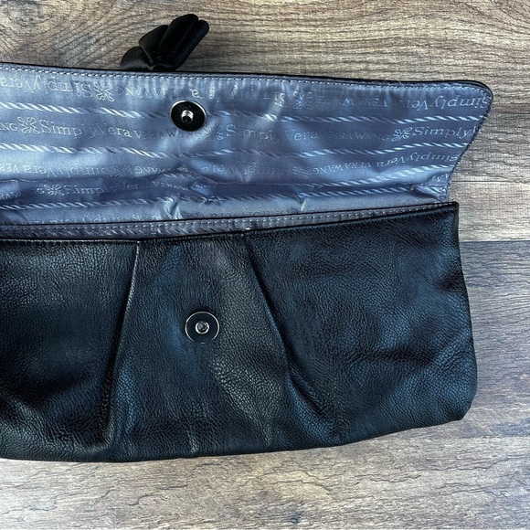 Simply Vera Wang Black Wristlet Clutch with Tassels - Picture 5 of 11